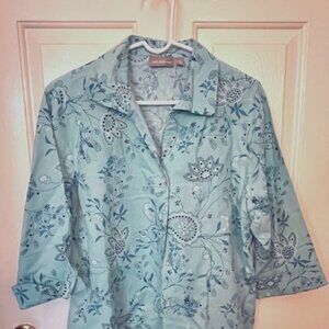 CROFT & BARROW - Vibrant Blue Blouse - XL